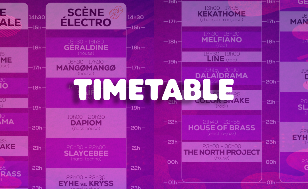 Timetable HUSH Festival 2026 !