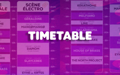 Timetable HUSH Festival 2026 !